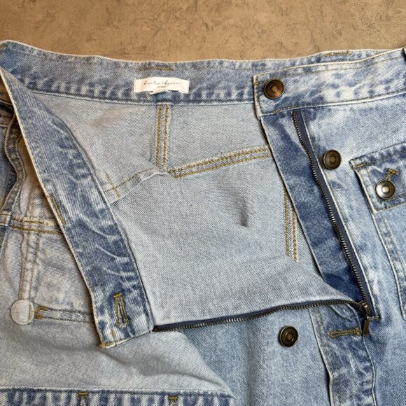 Hunter & Brown Women’s Denim Skirt XL Button Front Cargo Pockets - Picture 6 of 14